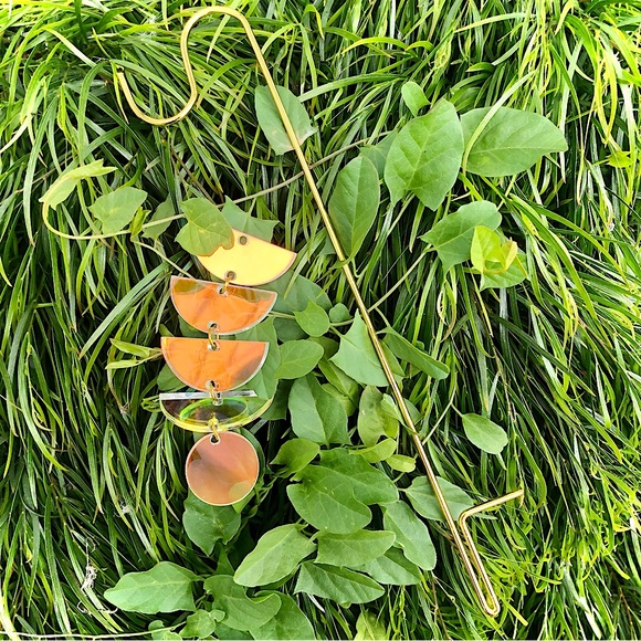 Iridescent and Gold Moon Phase Plant Stake - Picture 7 of 7